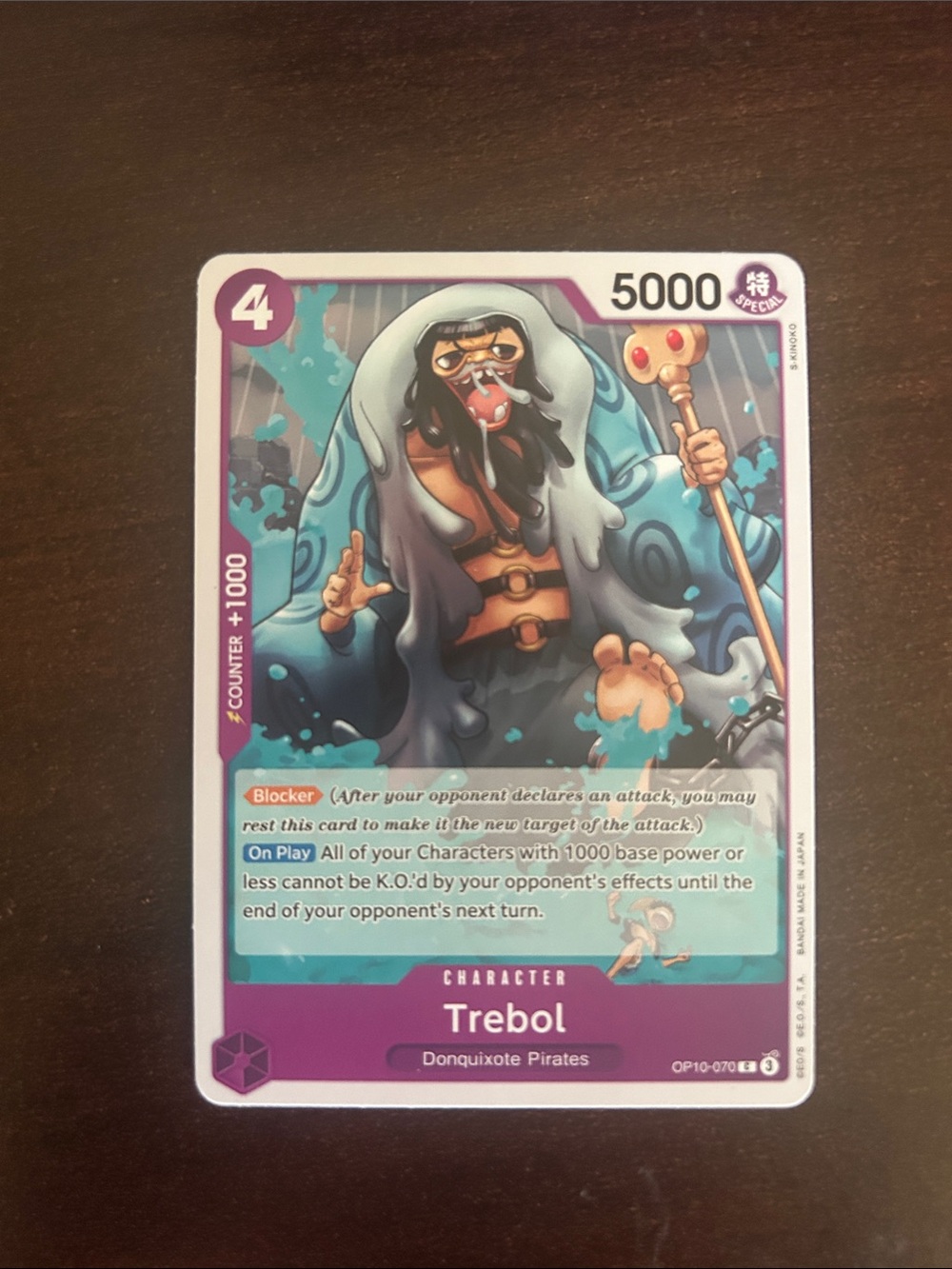 Onepiece Trebol Trading Card - Purple, Teal, Blue